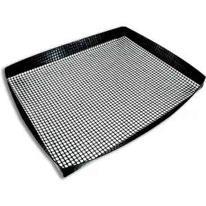 Air Fryer Basket for Oven - Non-Stick Oven Air Fryer Basket - Crisping Sheet for Baking Crisp Pizza, Chips, Fries, & More With Less Oil, Butter or Cooking Spray - Dishwasher Safe Air Fry Basket Black