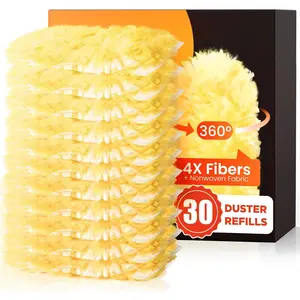 30 Count Heavy Duty Duster Refills for, Multisurface 360 °   Larger Size Dusters with 4X Microfibers, Unscented Disposable Dusters for Cleaning Home, Blinds, Fans, Corners (Only Duster)