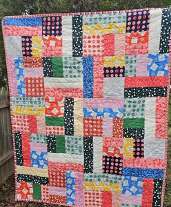 Handmade Quilt, Ruby Star Society Quilt, Throw Quilt, Lap Quilt, Patchwork Quilt, Dorm Room Quilt, Handmade Gift for Girls, Picnic Quilt
