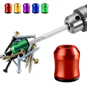 Strong Magnetic Screw Ring: 1/4 Inch/ 6.35 mm Universal Magnetic Screw Holder - Removable Magnetic Screwdriver Drill Bit Holder for Hex Screwdriver and Power Bits