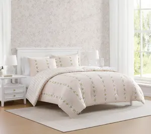 Martha Stewart Annabelle Stripe Pink Tw Twxl Comforter Set