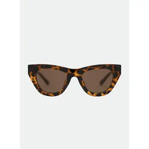 OTRA Kinni Tortoiseshell Cat-Eye Sunglasses -Vintage Chunky Frames with Warm Brown Lenses - 100% UV Protection