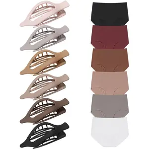Buy 6 Get 6 Hair Clips – LEVAO Women's 6 Pack Seamless Underwear + Side Slid Flat Hair Clips, No Show Panties S-XX