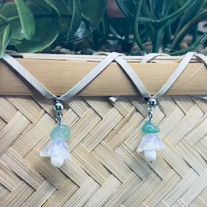 Lily of the Valley Silver Studs - Handmade earrings