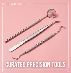 Precision Makeup Tweezers Set | Stainless Steel Eyebrow & Lash Tool | Professional Beauty Grooming Kit for Women