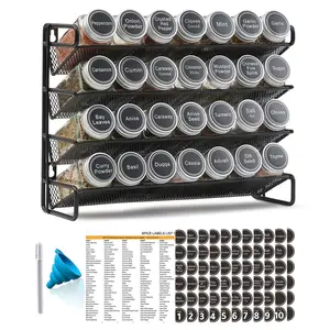 Spice Drawer Organizer with 28 Spice Jars Compact Spice Rack for Kitchen Drawer