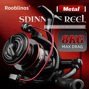 Rooblinos HJ High‑Torque Spinning Reel, 30+ LB Max Drag & CNC Aluminum Frame, IPX8 Waterproof for Tuna & GT Saltwater Fishing, 13+1 Bearings & Manganese Brass Gears, Heavy‑Duty for Offshore Jigging, Trolling, Surf Casting