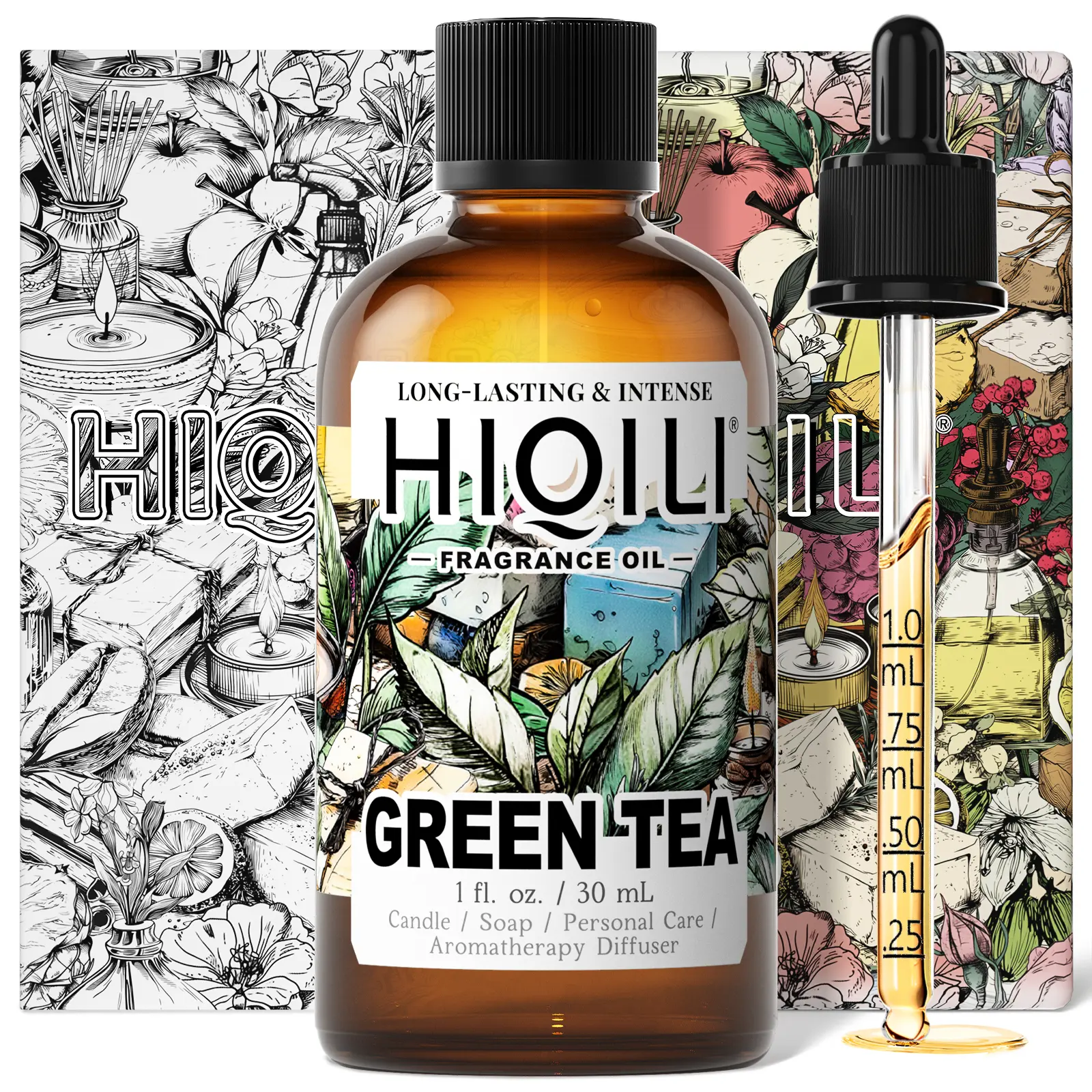 Premium Green Tea Fragrance Oil - Long-Lasting Home Fragrance for Diffusers, Dryer Balls, Candles