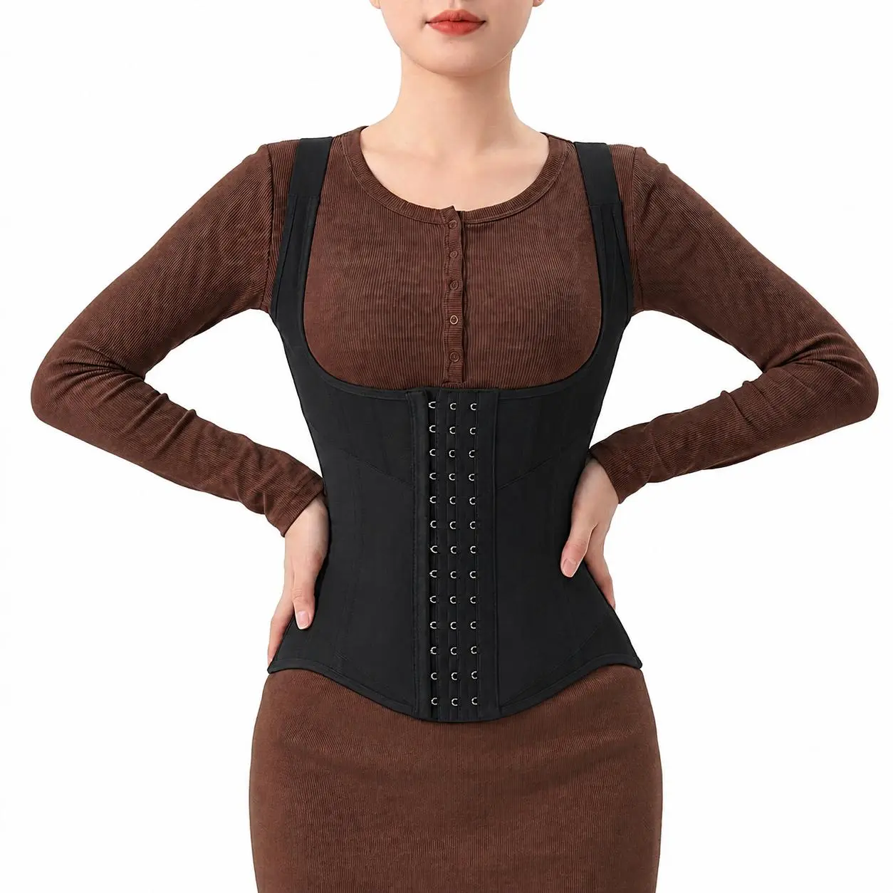 Women’s Waist Trainer Corset Adjustable Straps Shapewear Waist Cincher Body Shaper Belt