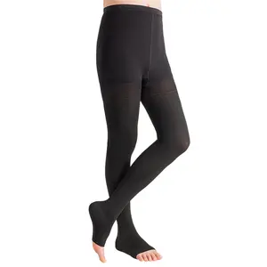 MX Care Compression Stockings 15-20mmHg Leggings for Swelling & Tired Legs, Travel Support Open-toe Style Pantyhose Waist length for Women Speed-up Circulation & Recovery, Reduces Varicose Veins