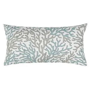 The Sea Glass and Beige Reef Throw Pillow