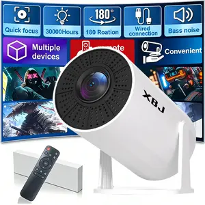 Mini Portable Projector 4K WiFi 6 BT 5.2 Upgraded Portable Projector Full HD Supported for Phone /PC /TV /HDMI /PS5 /Laptop Auto Keystone Home Theater 180° Rotation [Built-in App] Screen Wireless Connection Android