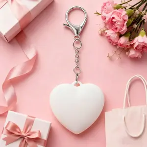 Heart Design Keychain Bag Accessory, LED Light Wallet Purse Insert, Rechargeable Automatic Induction Flashlight, Valentine's Day Mother's Day Gift, Keychain For Bags