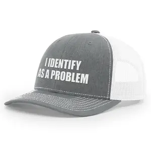 I Identify As A Problem Embroidered Premium Quality Adjustable Snapback Hat I Identify As A Problem Embroidered Premium Quality Adjustable Snapback Hat