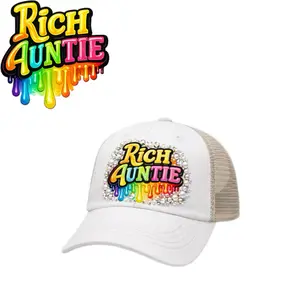 Rich Auntie DTF PRINT - Vibrant Rainbow Drip Design for Unique Fashion Statements Colorful