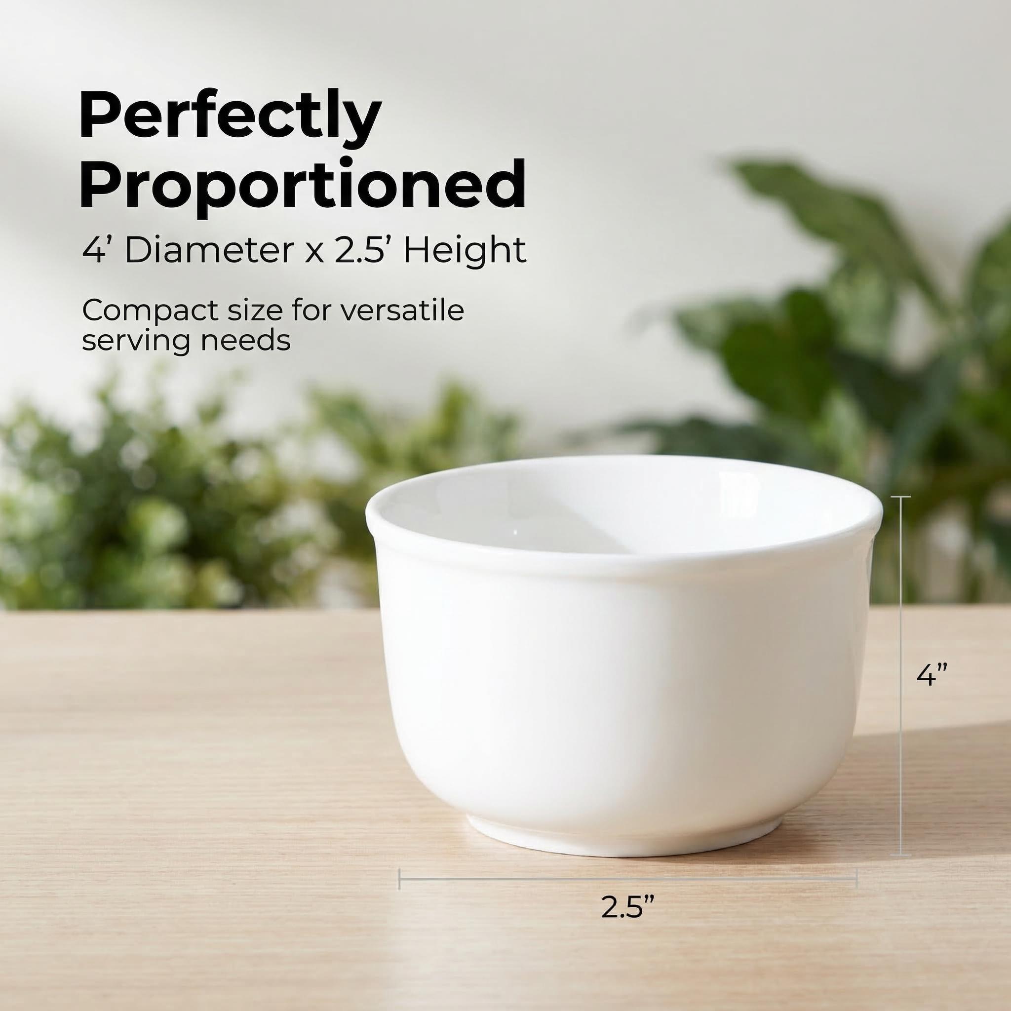 6pcs & 8pcs Porcelain Soup Bowls, 8oz White Ceramic Bowls For Kitchen, Cereal Bowl ForOatmealFruit, Salad, Ramen And Rice Bowl -Dishwasher & Microwave Safe Bowls, White,, IdealFor Daily Meals, Family Dinners, Parties, And Entertaining