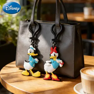 1 PC Disney Officially Licensed Donald Duck & Daisy Duck Keychain Cute 3D Character Bag Charm & Key Ring Ideal Valentine's/New Year Gift for Friends