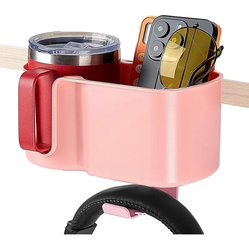 Desk Cup Holder with Headphone Hanger, in Organizer for