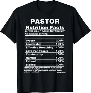 100% Cotton Funny Church Pastor Clergy Appreciation For Men and Women T-Shirt
