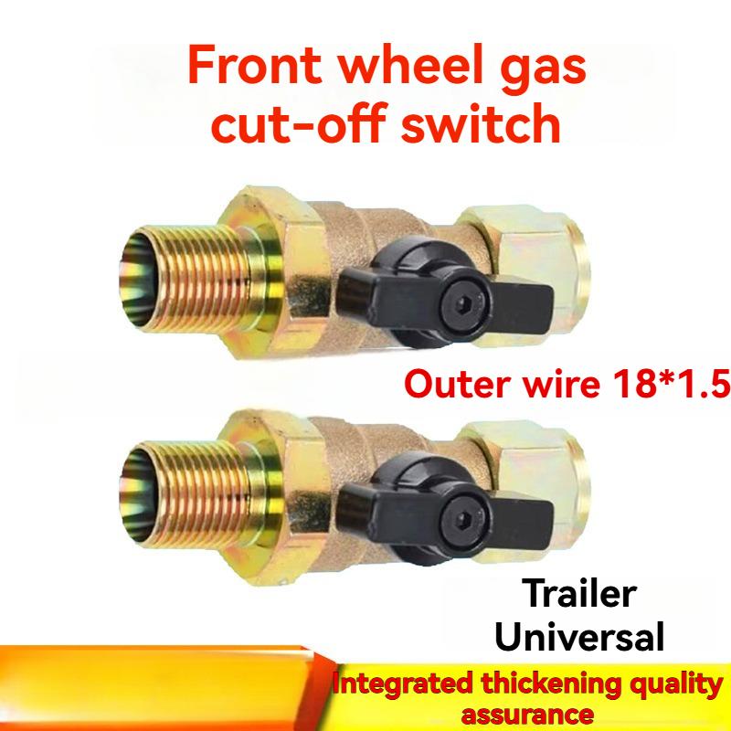 Truck Front Air Brake Cut Off Valve | Solid Brass Air Shut Off Switch for Semi Trailer & Heavy Duty Trucks M18x1.5 M18-M18 Thread Truck Front Air Brake Cut Off Valve | Solid Brass Air Shut Off Switch for Semi Trailer & Heavy Duty Trucks M18x1.5 M18-M18 Thread