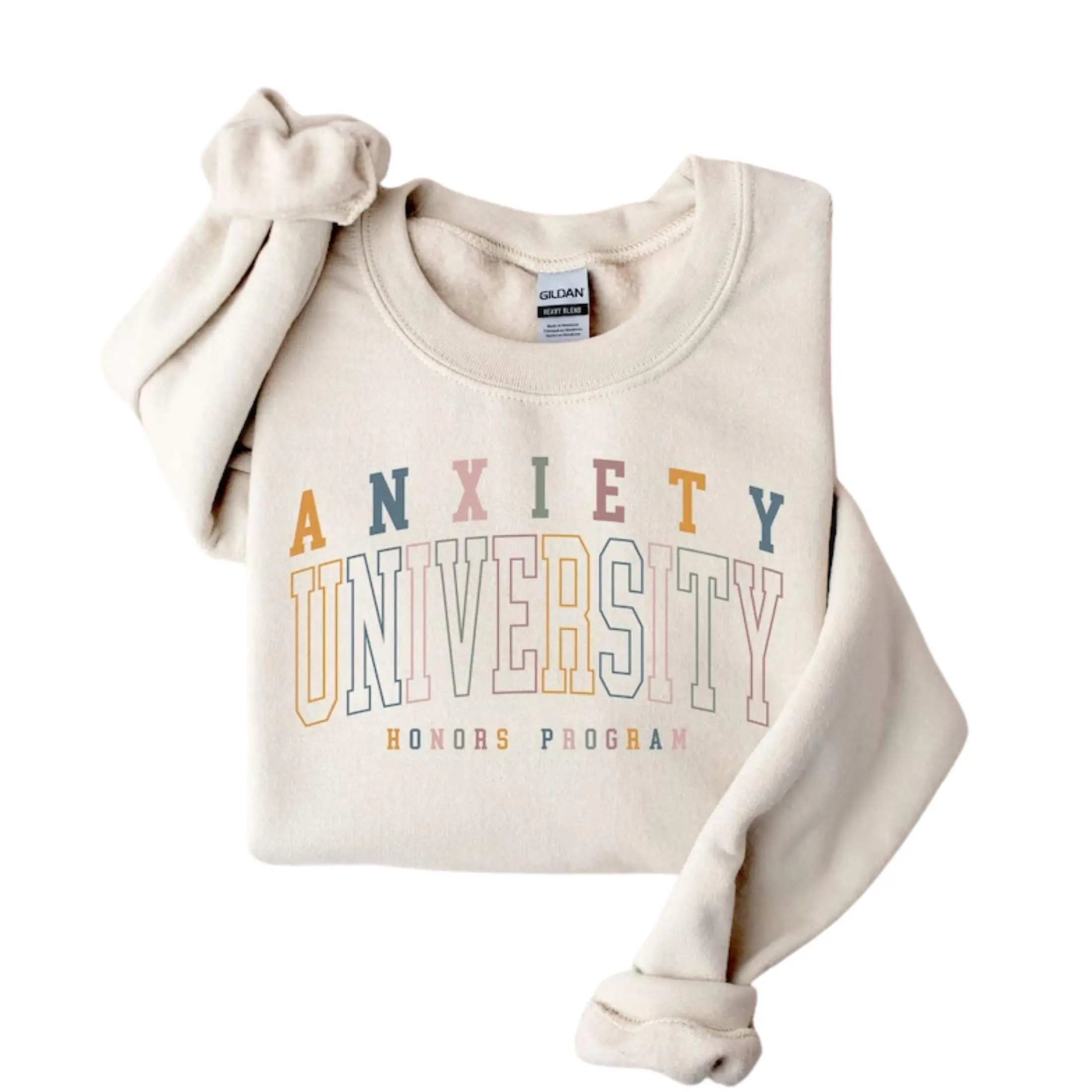 Anxiety University Honors Program Sweatshirt, Mental Health Sweatshirts, Anxiety Sweaters, Adhd Sweater, Mental Health Awareness Gift Shirt, kindness gag gift, counselor gift, feelings sweater, Depression Gifts, gift for therapist, wellness shirt