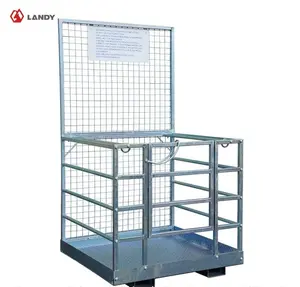 Landy Attachments 48'' x 45'' 2 Person Forklift Safety Lift Platform Cage
