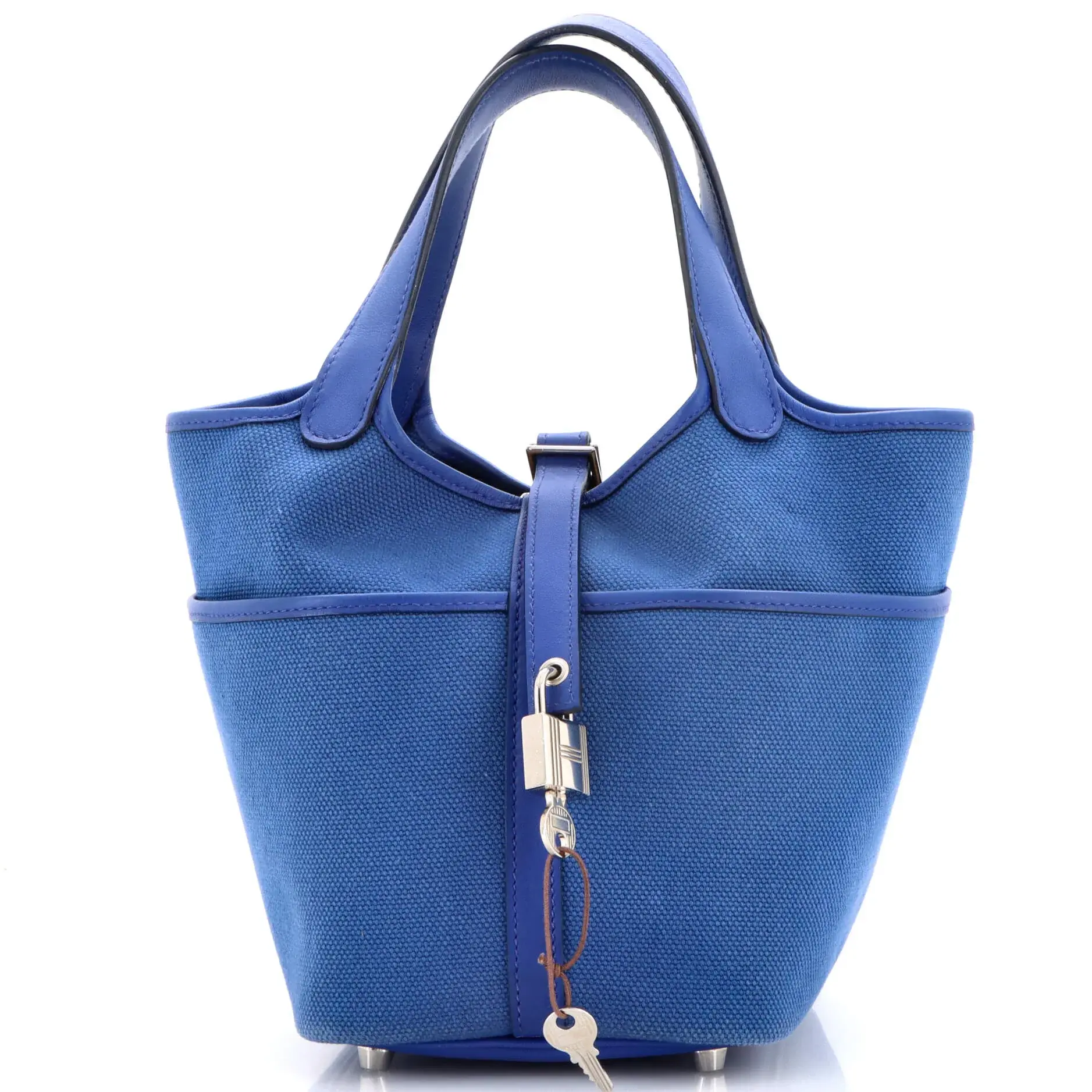 Pre-owned HERMÈS material Bucket Bags Hermes Cargo Picotin Lock Bag Canvas and Swift PM by Rebag
