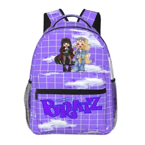BRATZ all-over print lightweight backpack with large capacity—ideal for travel, school, and office; cartoon casual merch laptop daypack; gift for men, women, and teens