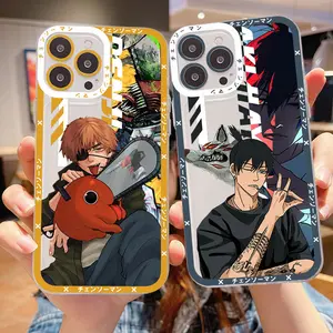 Cartoon Anime Chainsaw Man Phone Case For iPhone 17 16 15 14 13 12 11 Pro Max Plus Air Soft Clear Back Cover Unique Gift For Christmas Birthday