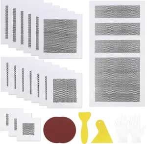 25 Pcs Drywall Repair Kit  Drywall Repair Patch, Aluminum Wall Repair Patch, Self Adhesive Fiber Mesh Patch for Filling Wall Ceilings Drywall Plasterboard Hole Adhesive Tape No Drill Adhesive ﻿