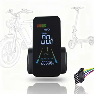 F3 Electric Bicycle LCD Smart Screen, Sm5pin Waterproof Interface, NFC Unlock Function, 18v-60v Universal Voltage, Christmas Gift