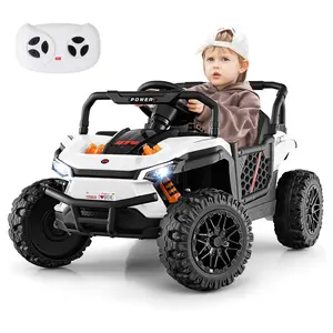 【On Sale】Costzon Kids 12V UTV, Battery Powered, Electric Off-Road Car w/Remote Control, Sounds, Wireless Connection, 3 Speeds & 4-Wheel Suspension COSTST, fathersdaygift