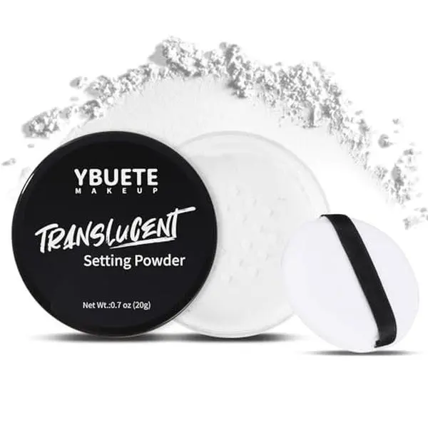 YBUETE Translucent Loose White Setting Powder, Cosplay SFX Face Makeup