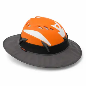 BARHAR 41cm Helmet Sun Shade Attachment, Lightweight Reversible Full Brim Cover for Hard Hats & Climbing Helmets, Water-Resistant 360° Sun Protection for Outdoor Work