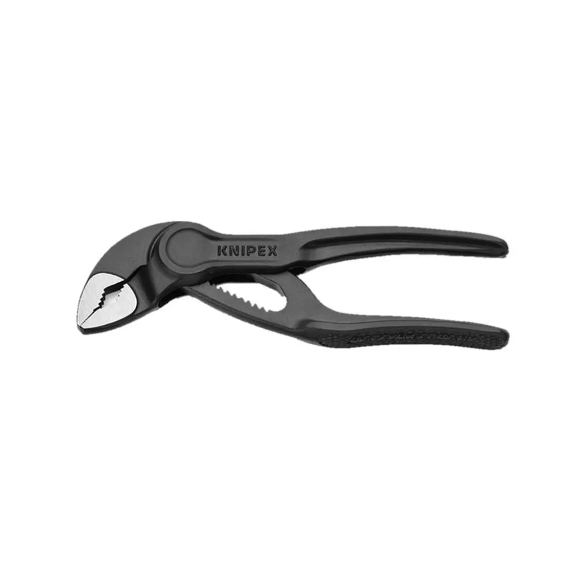 Knipex KNP8700100 4 in. Cobra Water Pump Pliers, Hand Tools with 1-Hand Adjust, Steel Jaws, Self-Locking Firm-Grip Design, Crimping Tongue-and-Groove Pliers for Pipe Work, One-Hand Adjust