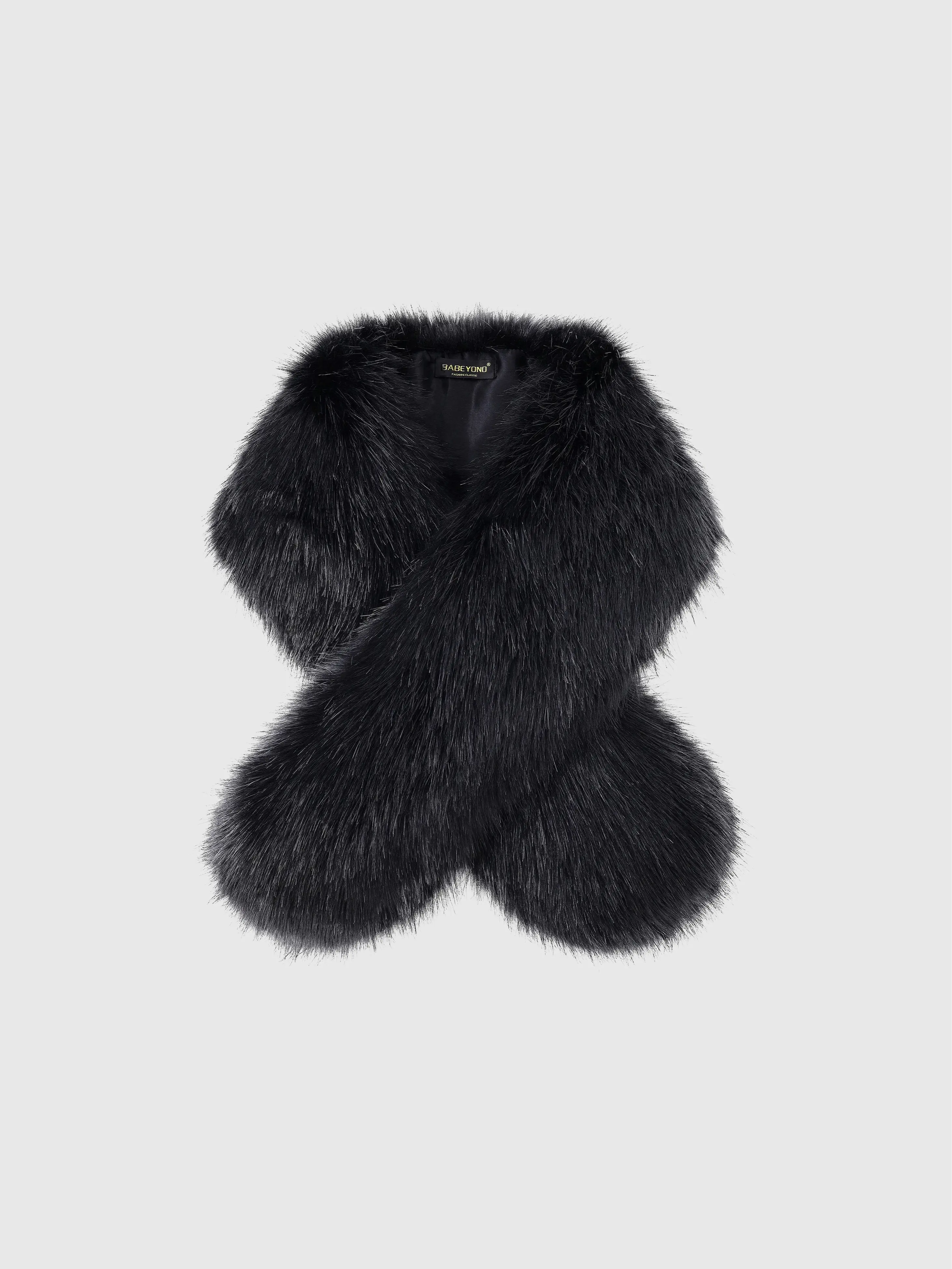 BABEYOND Women's Faux Fur Shawl Party Faux Fur Collar Fur Wraps for Winter Bridal Wedding Cover Up