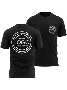 Custom Logo Print Short Sleeve T-Shirt, Casual Long Top, Fitted H-Type Silhouette, Cotton Material, Customizable Design
