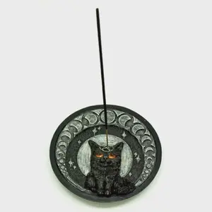 Black Cat Moon Incense Burner