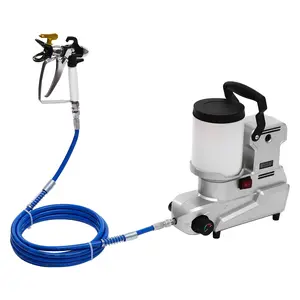 Airless Paint Sprayer High Pressure Electric Sprayer for Latex Paint Fence Furniture Walls Ceilings Doors 1600W Copper Motor 0-850RPM Adjustable Pressure 84 54Oz Min Flow Rate 16 4Ft Hose Lightweight Portable with Handle US Standard Plug