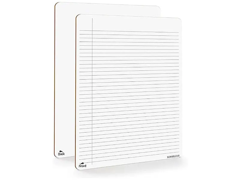 Notebook College Ruled Lined Dry Erase Board 9"x12"