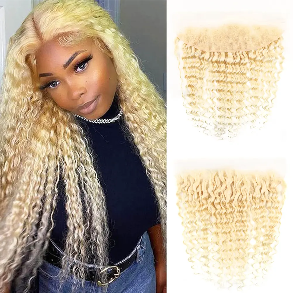 613 Blonde 13*4 Frontal Deep Wave