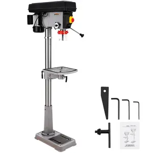 15 in Floor Drill Press, 7.5 Amp 120V Pure Copper Motor, Variable Speed Cast Bench Drill Press, Tabletop Drilling Machine