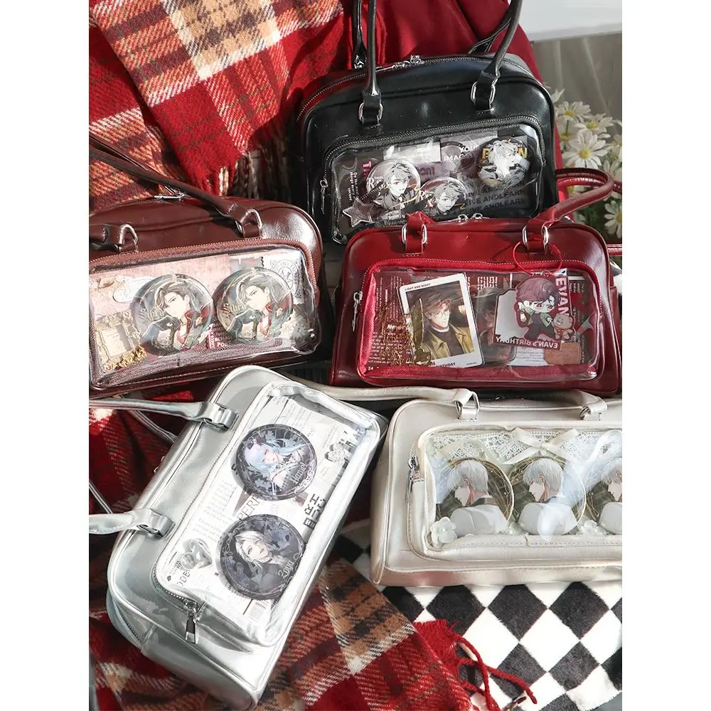 PU Transparent Ita Bolsos De Mujer Shoulder Crossbady Bag Sweet All-match Bags for Woman Original Sac Femme Zipper Bolso