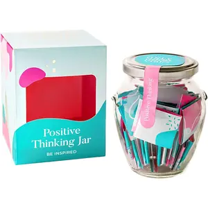 Positive Affirmation Jar with 31 Inspirational Cards | Read Me When Jar Daily Motivation Gift | Words of Affirmation Gift