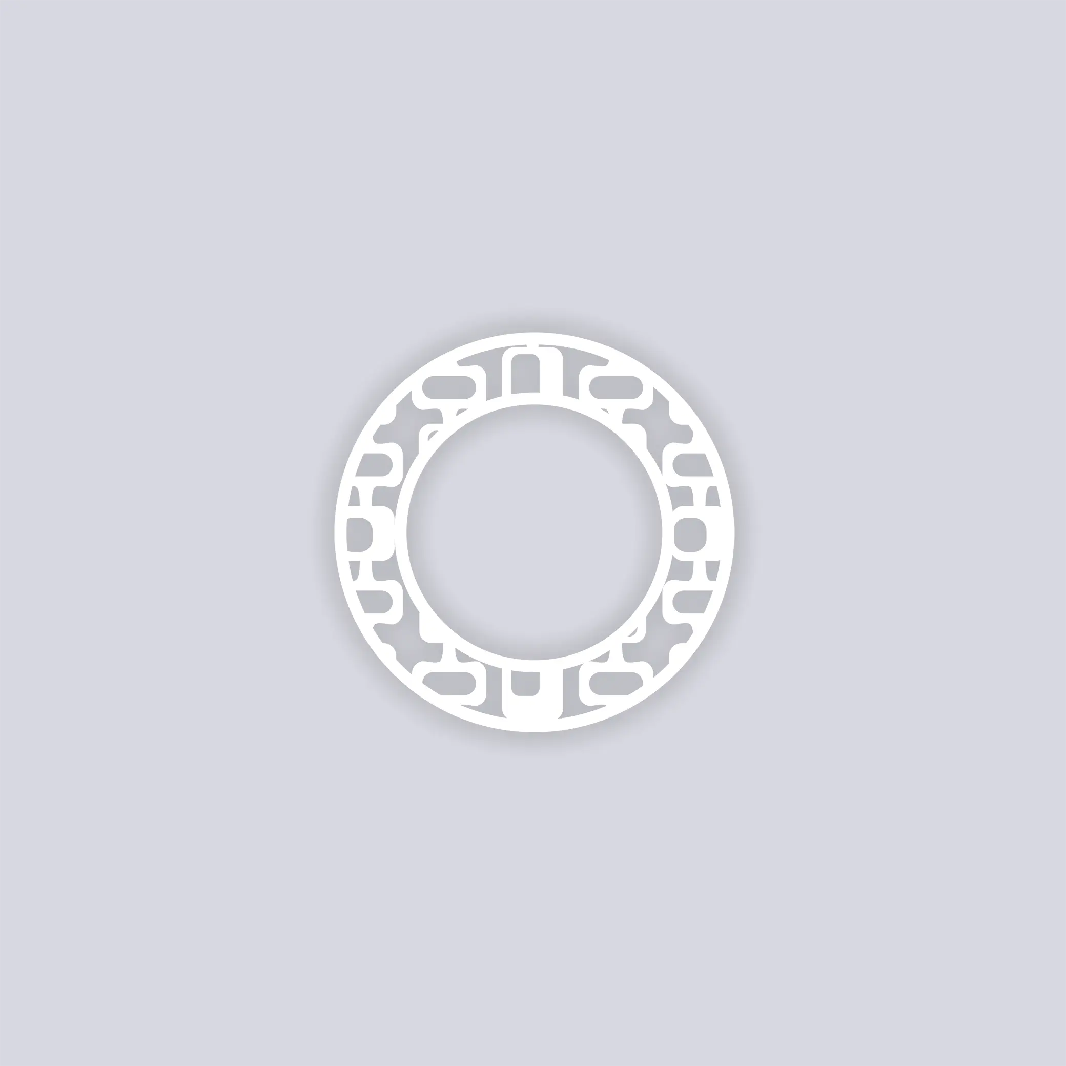 Mid Century Modern Circle Rim Clay Stencil
