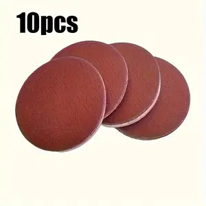 10pcs 5-Inch Circular Sandpaper Discs, Grits 60-1000, Hook Loop Backing, Ideal for Polishing, No Holes, 125mm Diameter