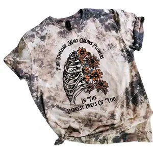 Find Someone Who Grows Flowers Sublimation Bleached Tee Tshirt Unisex