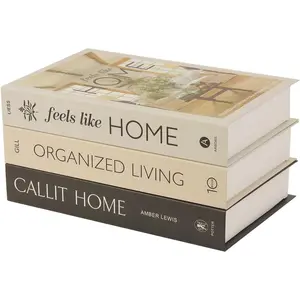 3 PCS Faux Decorative Books for Home Decor Aesthetic Fake Faux Books for Coffee Table Decoration Shelf Accessories for Living Room