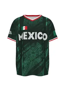 2026 Mexico Football Jersey, Pyramid Pattern Retro Design, Full Print Soccer Apparel, Authentic Look for Fans & Collectors