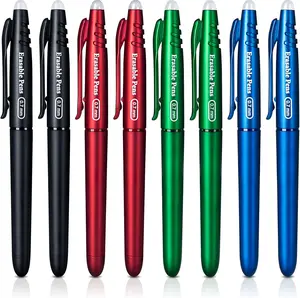 Erasable Gel Pens 0.7mm, Heat Erasable Fine Point Ballpoint Pens, Make Mistakes Disappear, Gel Ink Pens with Eraser for Drawing Writing Planner Journaling (Red, Blue, Black, Green)